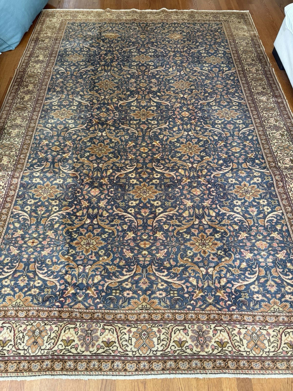 Antique Turkish Kayseri Bunyan Rug 6.5x10 ft Handwoven Wool Oriental Carpet gallery