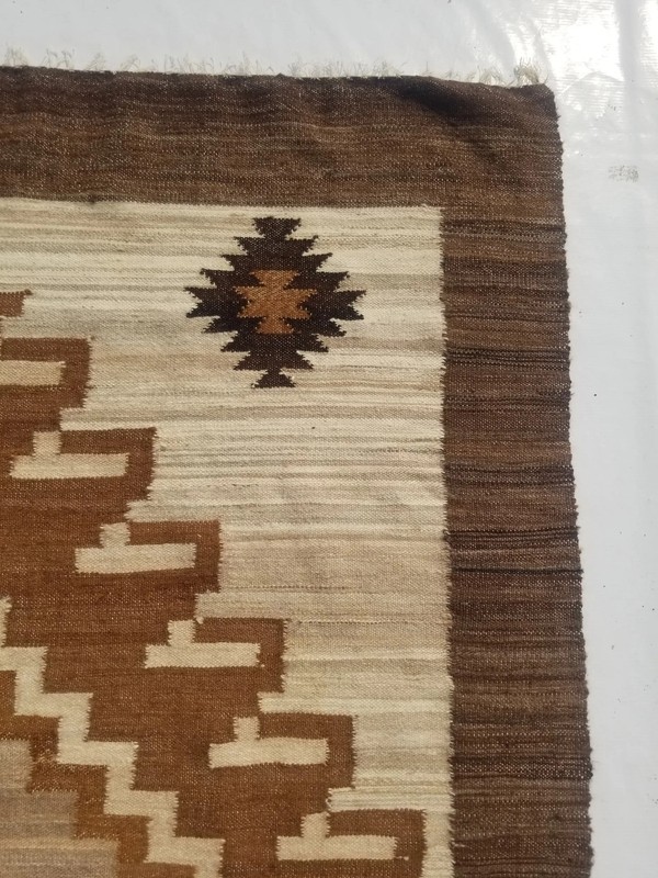 Vintage Traditional Handmade Turkish Wool Multicolor Kilim Rug 5.7x4.3ft gallery