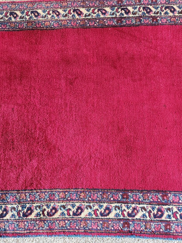 Antique 1930s Khorasson Rug, Cranberry Red, 43" x 69" gallery