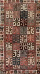 Tribal Geometric Bakhtiari Traditional Rug Runner 4’x9′ Wool Hand-knotted Carpet