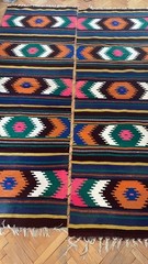 Antique Romanian Handwoven Wool Kilim Runner 216x76cm, Tismana Gorj c.1930-1950