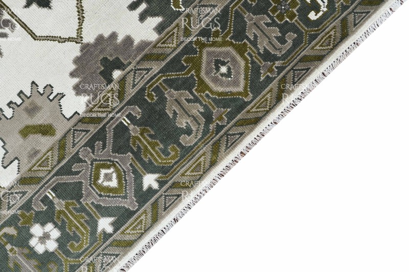 9x12 Ft Ivory Hand made Traditional Living Area Rugs, Contemporary Floor Carpet gallery