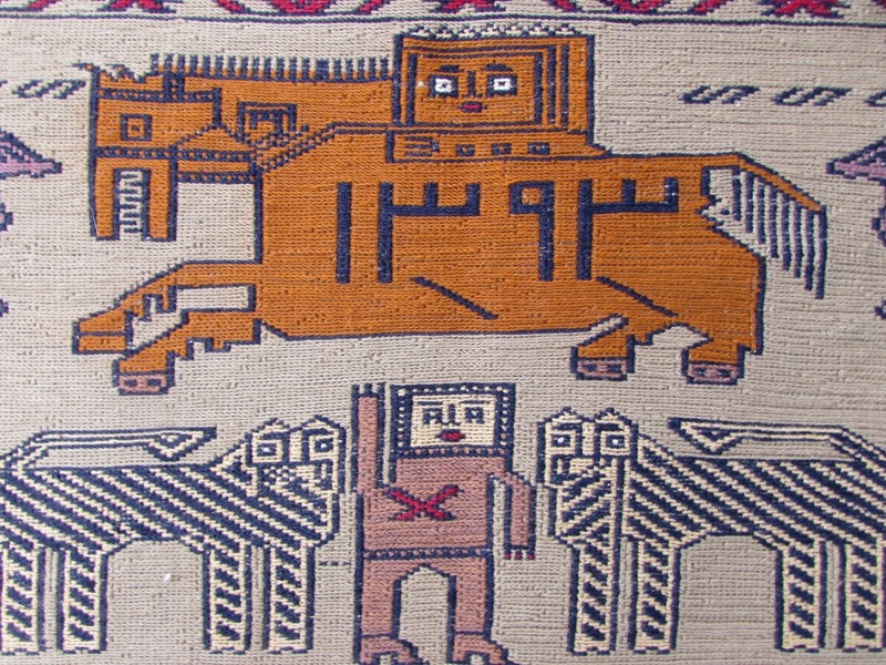 Fine Vintage Traditional Hand Made Oriental Brown Red Wool Somak Kilim 141x92cm gallery