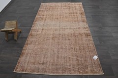 Oushak Turkish Vintage Rug 4×8 Kilim Rug Anatolian Handmade Boho Decor ORANGE