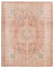 Traditional Vintage Hand-Knotted Carpet 9’10” x 12’7″ Wool Area Rug
