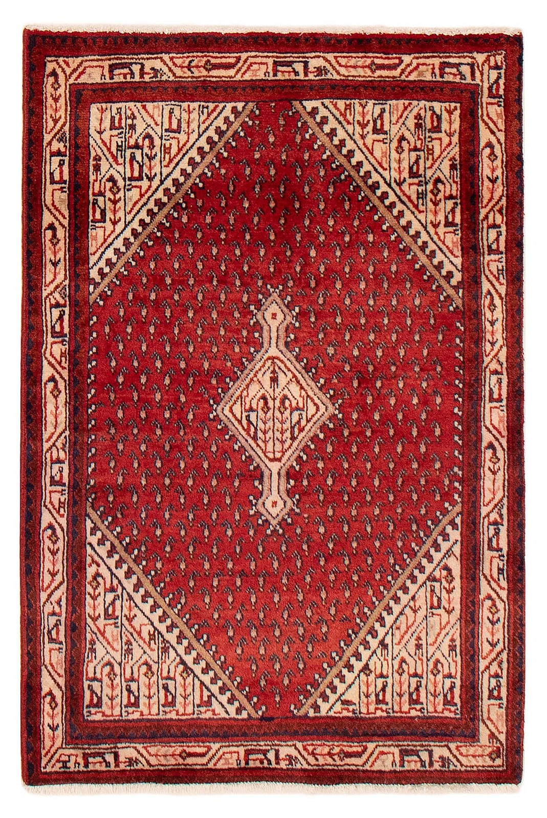 Traditional Vintage Hand-Knotted Oriental Carpet 3'5" x 5'0" Wool Area Rug gallery