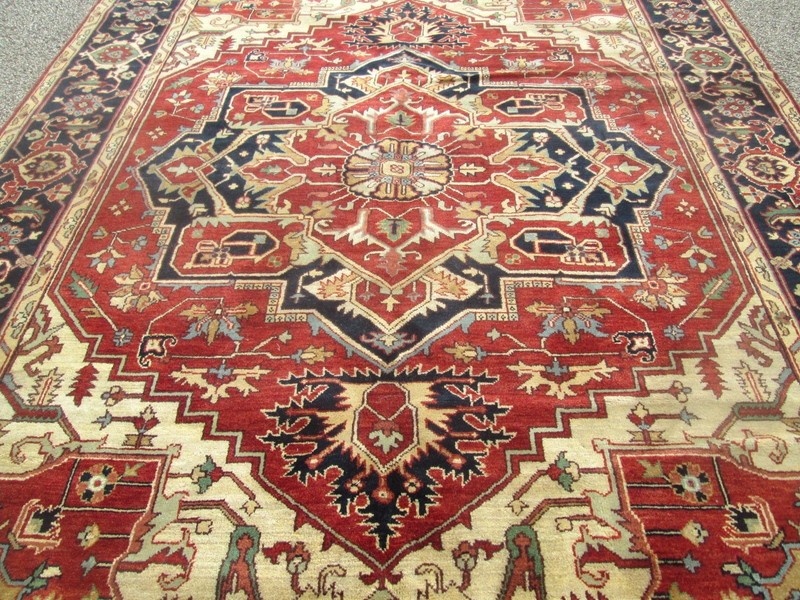 9 x 12 FINE SERAPI DESIGN ORIENTAL ROOM SIZE RUG EXCELLENT CONDITION # 124 gallery