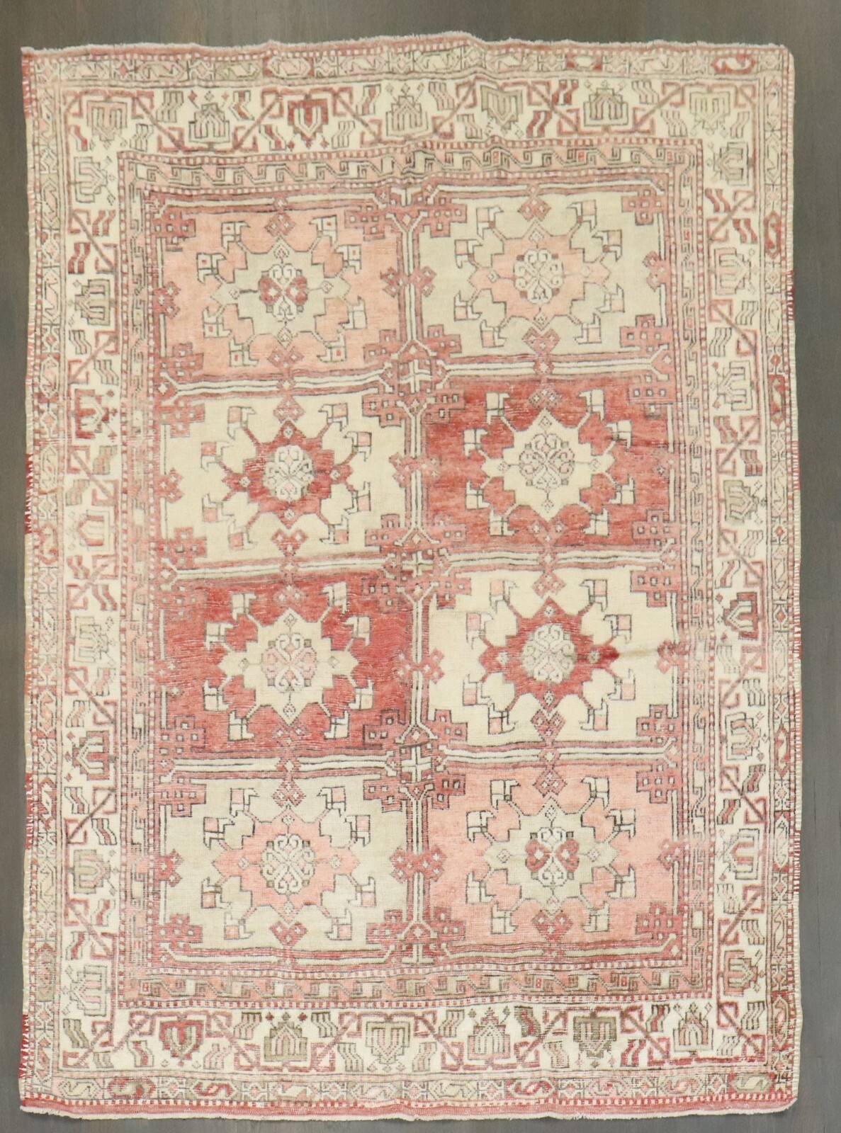 Antique Gorgeous Turkish Oushak Ushak Rug 6'x8' gallery