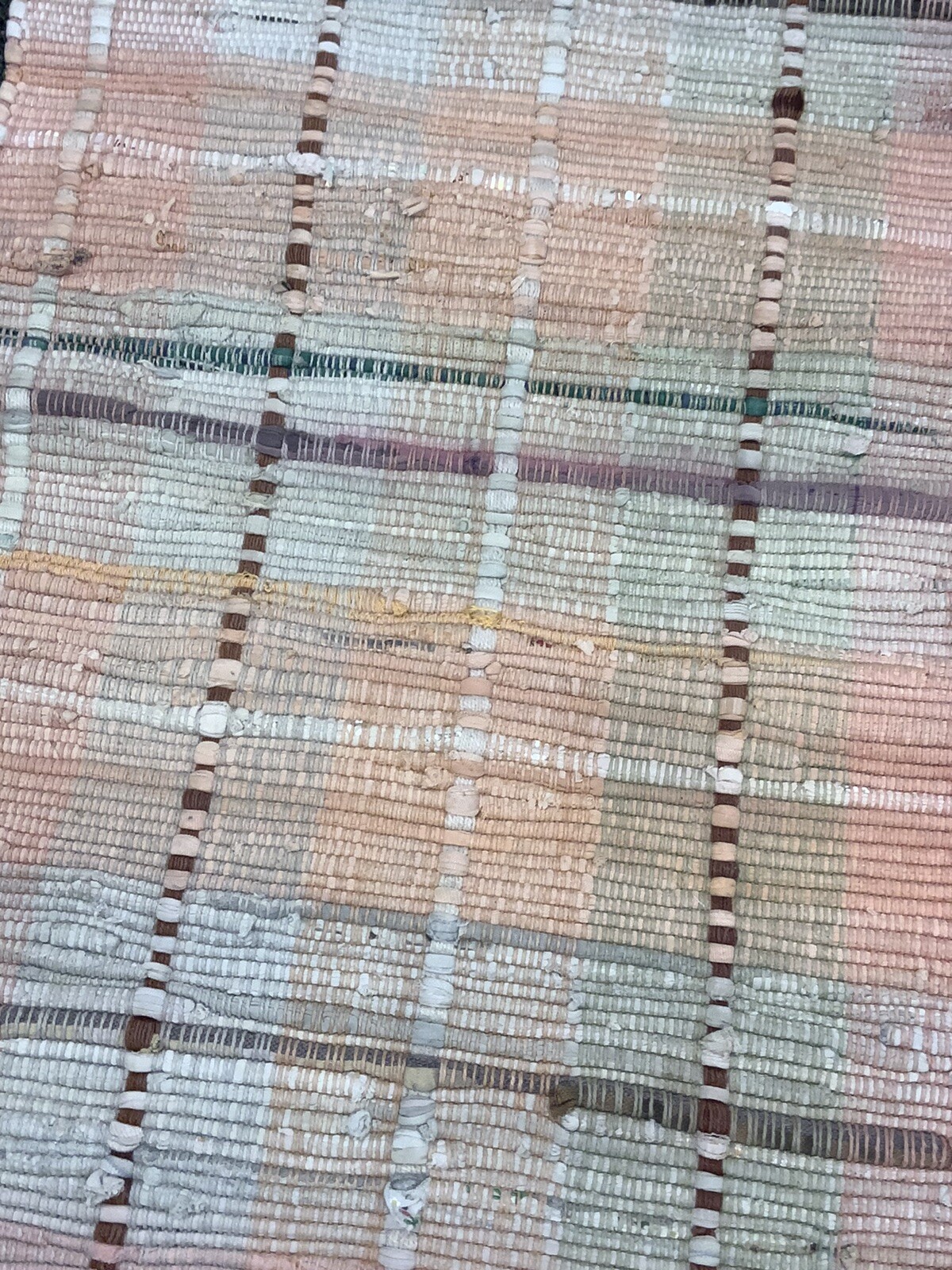 Vintage Handmade Rag Rug 36”x19” gallery
