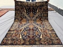 Blue Antique Afghan Baluchi Rug 3×5 Hand Knotted Persian Style Oriental Carpet