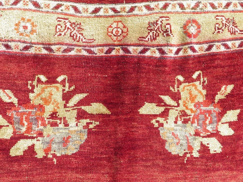 Vintage Turkish Area Rugs, Wool Carpet, Handmade Large Rug, Teppiche 57"x106" gallery