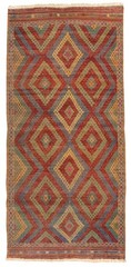 Vintage Hand Woven Area Rug 5’3″ x 11’2″ Traditional Wool Oriental Carpet