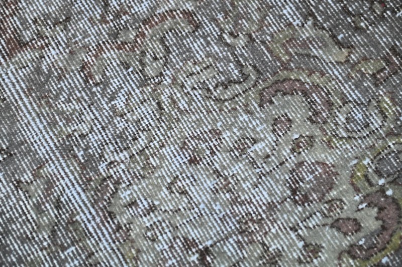 Oushak Turkish Vintage Rug 6x8 Kilim Rug Anatolian Handmade Boho Decor GRAY gallery