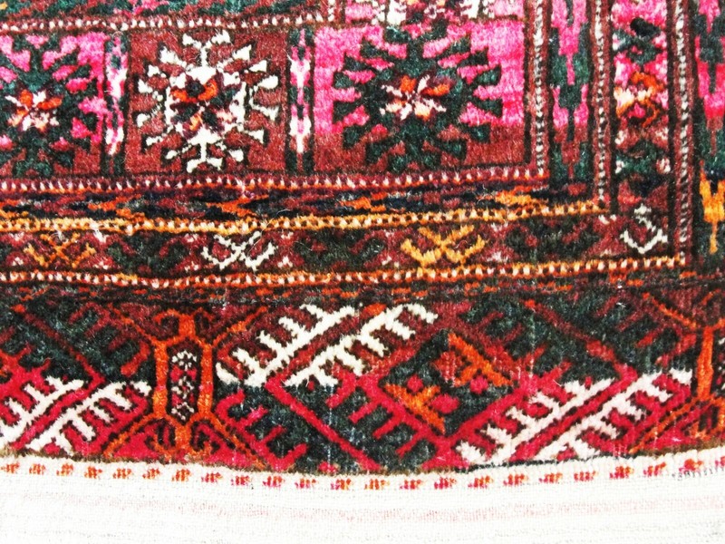 Antique Tekkeh Turkoman Rug 2'10" x 3'8", c-1900 Fine Quality #16231 gallery
