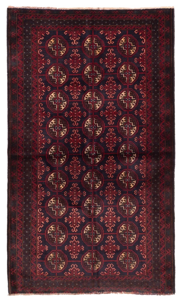 Vintage Hand-Knotted Carpet 3'5" x 5'9" Traditional Oriental Wool Area Rug