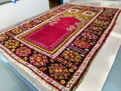 COLLECTORS’ ITEM Vintage Turkish Anatolian Handmade Tribal Prayer 3X5 Wool Rug