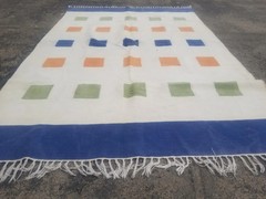Fine Vintage Traditional Hand Made Wool Multicolor Kilim 204x132cm