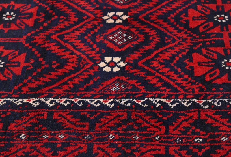 Vintage Hand-Knotted Oriental Runner Rug Red Tribal Style Kitchen Carpet 4X10 ft gallery