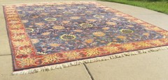 Vintage Royal Ottoman Turkish Hand Woven Piled Oriental Rug Carpet 11×14 feet
