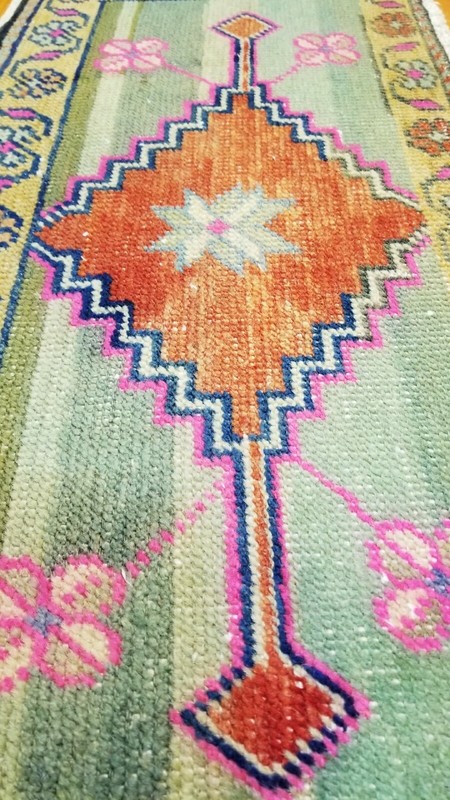 Vibrant Bohemian Turkish Tribal Rug 1'5'' x 2'11" gallery