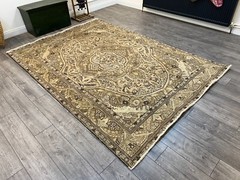 Persian Area Rug, Beige Rug, Handmade Rug, Living Room Rug, Wool Rug, 6.5 x 9 ft