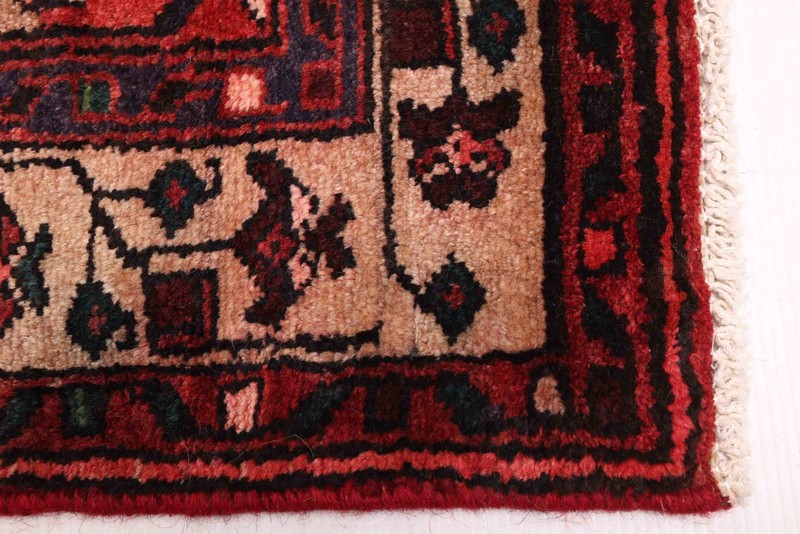 3'5" x 9'2" Vintage Hand-knotted Runner Rug Traditional Oriental Wool Carpet gallery