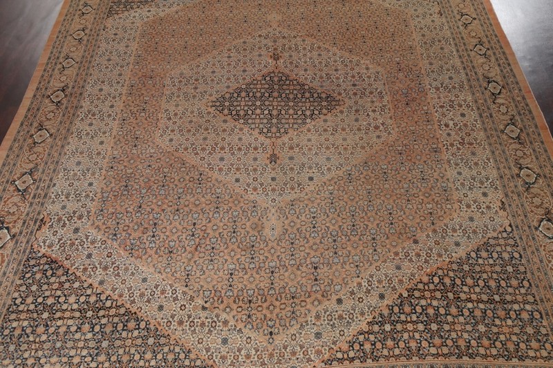 Pre-1900 Vegetable Dye Tebriz Haj Jalili Palace Size Antique Rug 13x18 Carpet gallery