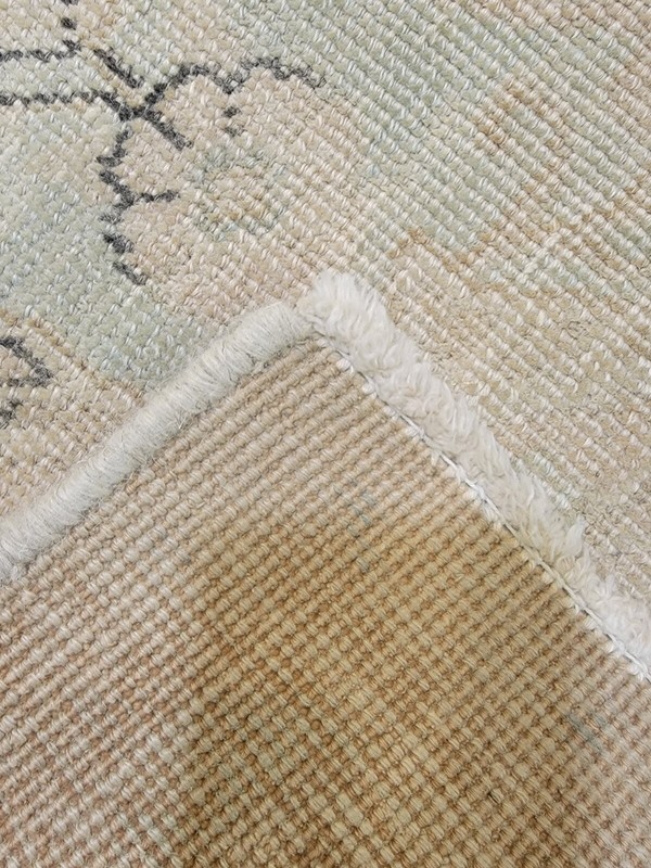 Antique Oriental Hand-Knotted Wool Area Rug Distressed Beige/Green 9'6" x 12'8" gallery