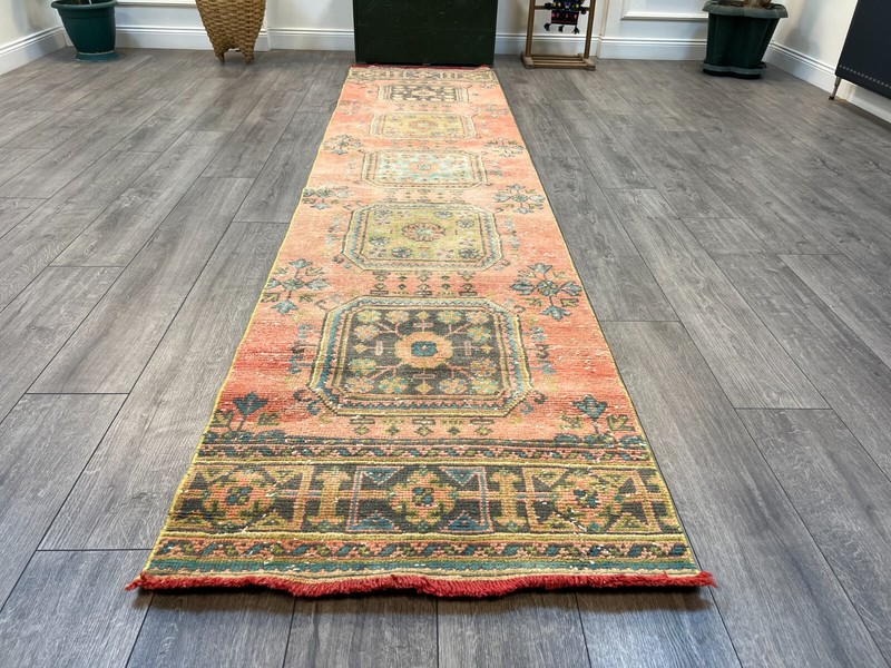 Red Runner Rug, Runner Rug, Handmade Runner Rug, Bohemian Decor, 2.6 x 11.3 ft gallery