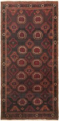 Vintage Hand-Knotted Area Rug 4’7″ x 9’2″ Traditional Oriental Wool Carpet