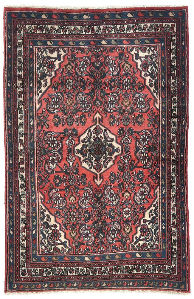4'5 X 6'8 Vintage Tribal Floral Oriental Rug Entryway Handmade