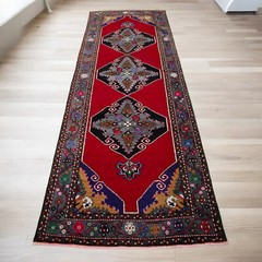 Handmade Rug, Antique Rug, Turkish Rug Runner, Tribal Wide Runner 3.8 x 11.3 Rug