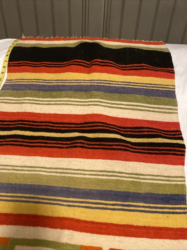 Vintage 72”X23” Inca Aztec Mayan Runner Rug Wall Hanging 100% Wool. (Read) gallery