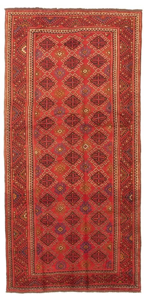 Traditional Vintage Hand-Knotted Area Rug 4'11" x 9'10" Oriental Wool Carpet