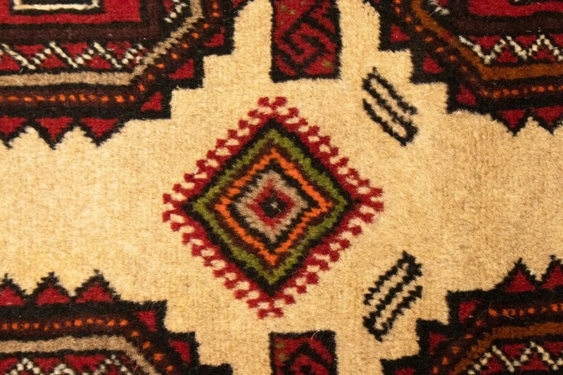 Hand-Knotted Farmhouse Oriental Rug Tribal Geometric Design Area Carpet 3X6 ft gallery