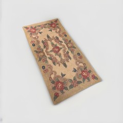 Vintage American Handmade Hooked Rug Wool Floral 21”x41” Cottage Grannycore 2×3
