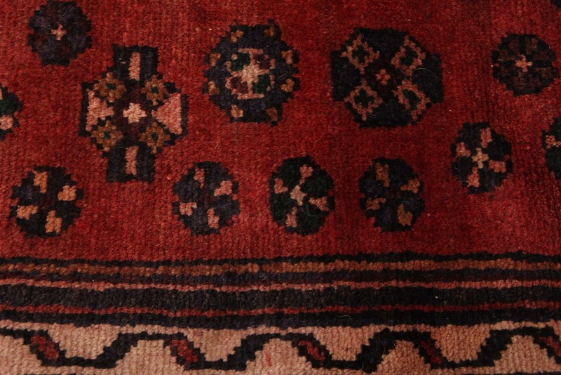 3'5" x 10'7" Vintage Hand-knotted Runner Rug Traditional Oriental Wool Carpet gallery