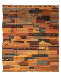 Vintage Hand Woven Area Rug 7’11” x 9’7″ Traditional Wool Oriental Carpet