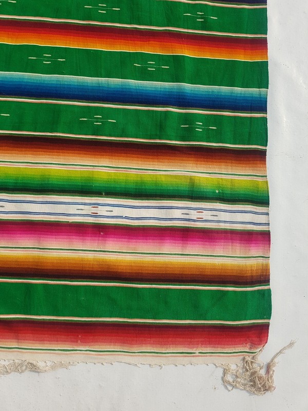Vintage Traditional Handcrafted Mexican Saltillo Rug for Home Décor 222x157 cm gallery