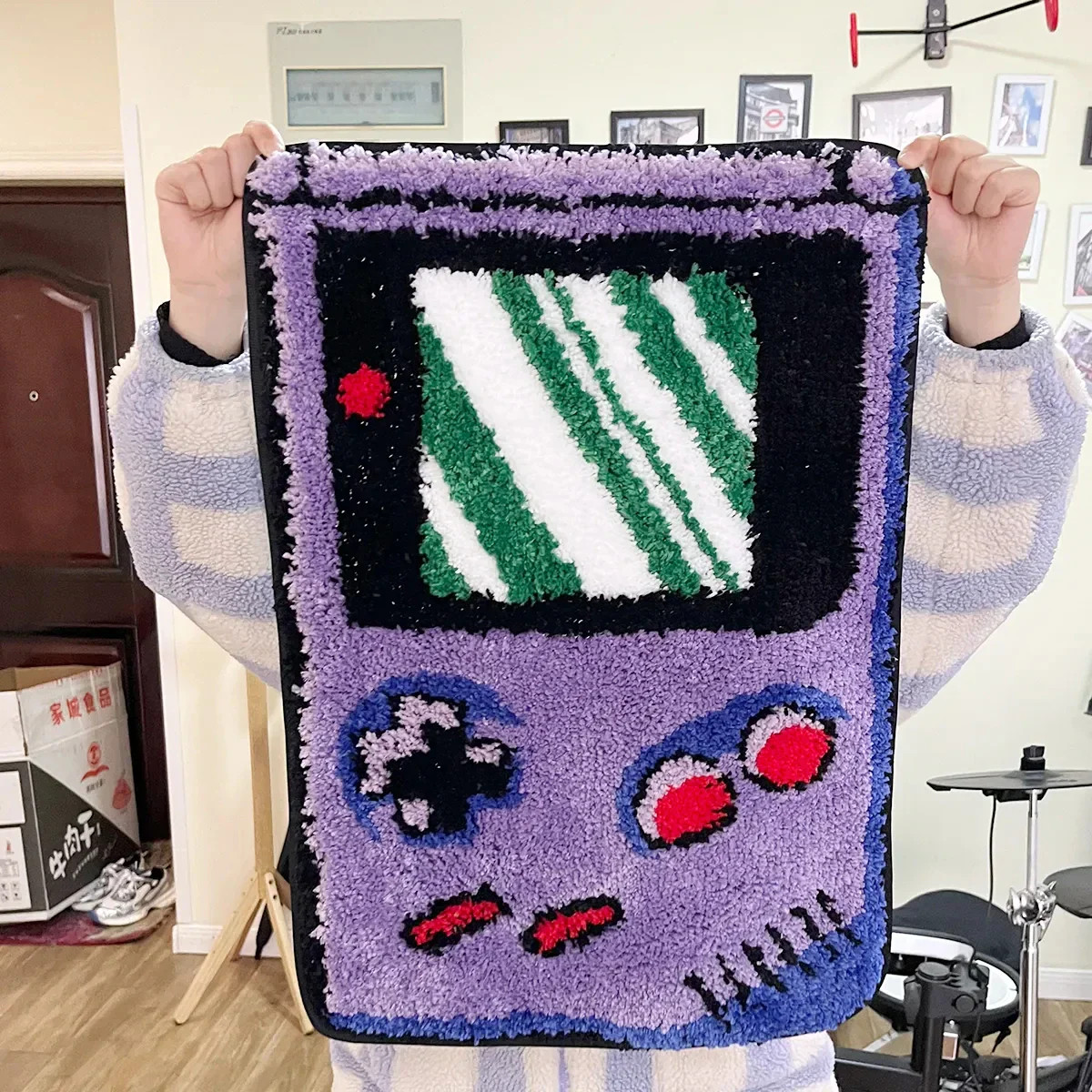 Hand-held Game Device Tufted Rug Gaming Funny Childhood Memories Flocking Carpet gallery
