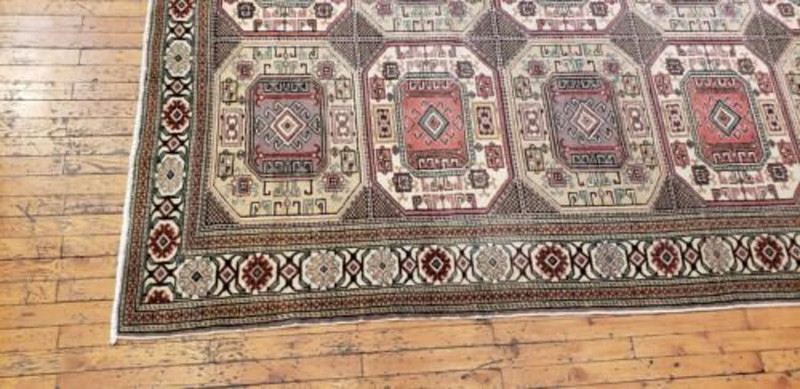 Stunning Vintage 1960-1970's Wool Pile Natural Dye Bunyan Rug 6'7"×9'2" gallery