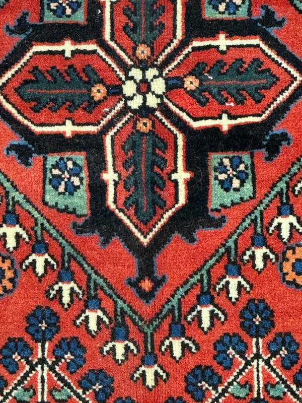 Handmade Wool Area Rug, 5x8, Red Blue Rug, Oriental Rug gallery