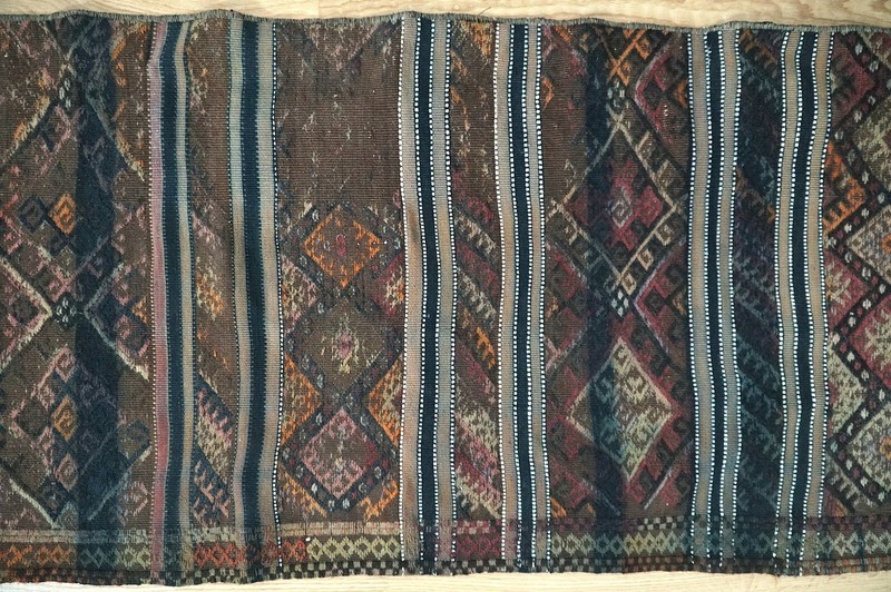 Dark Kilim Runner, Turkish Kilim Runner, Farmhouse runner, 2.17x9.15 ft. H-2635 gallery