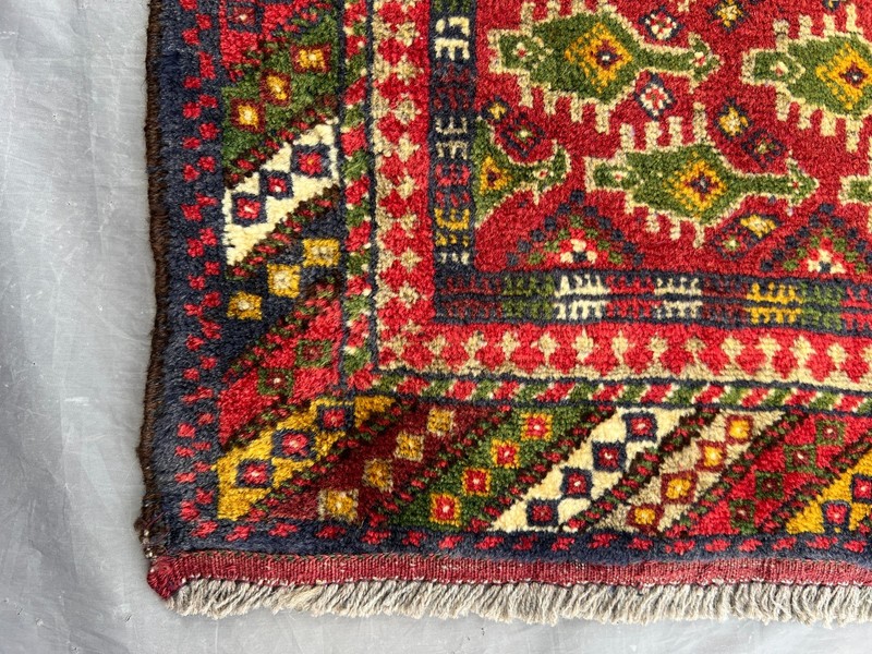 1'10x2'4 ft Pair Afghan Mini Rugs – Hand Knotted Tribal Wool Accent Mat Set Rug gallery