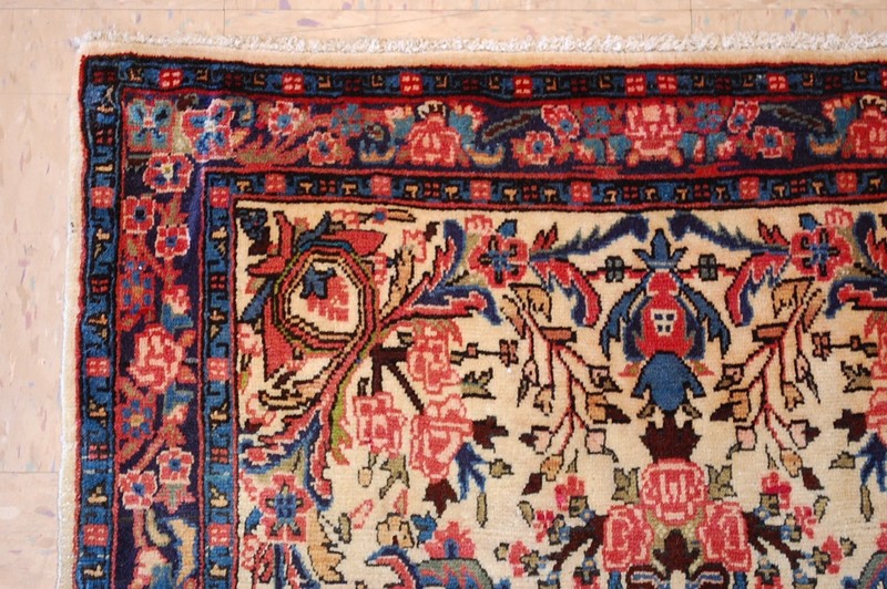 NATURAL WOOL Old Oriental Rugs,Hand Woven,knotted size Approximately 2'6" x 3'4" gallery