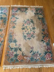 Handmade Chinese Wool Rug 41”x71” Mandarin Class 2061 Floral Bronze