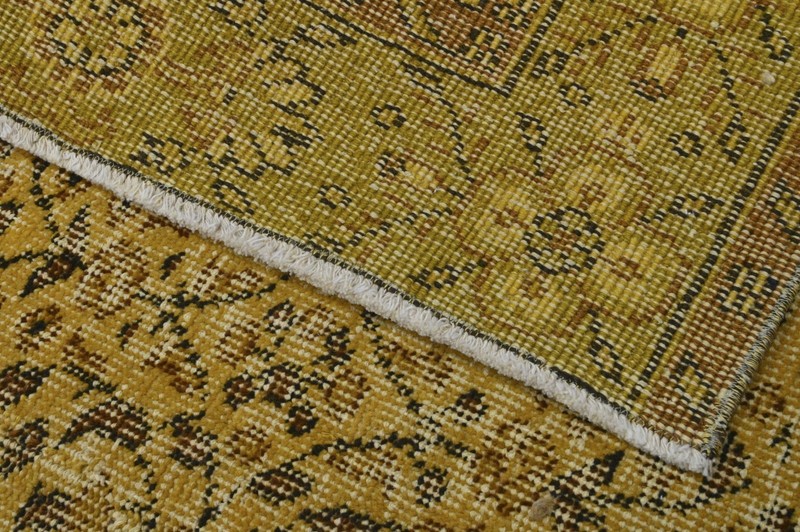 Oushak Turkish Vintage Rug 5x7 Kilim Rug Anatolian Handmade Boho Decor YELLOW gallery