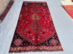 4’3 x 8’7 ft Vintage Afghan Tribal Pictorial Hand knotted Wool Traditional Rug