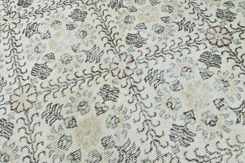 Oushak Turkish Vintage Rug 4x7 Kilim Rug Anatolian Handmade Boho Decor BEIGE gallery