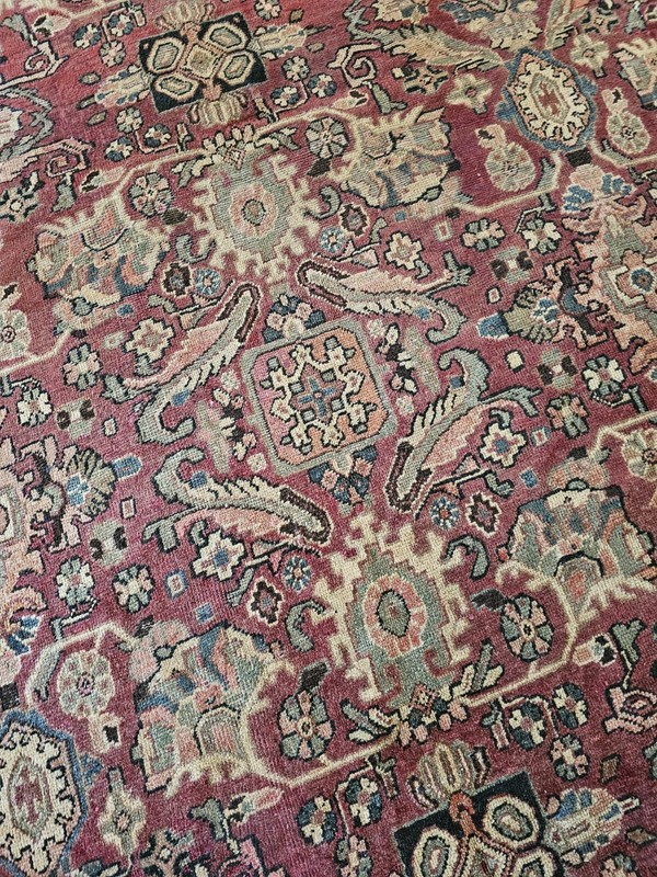 10.6 x 14.2 ANTIQUE FINE HERIZ VINTAGE SERAPI USHAK KAZAK TURKISH gallery